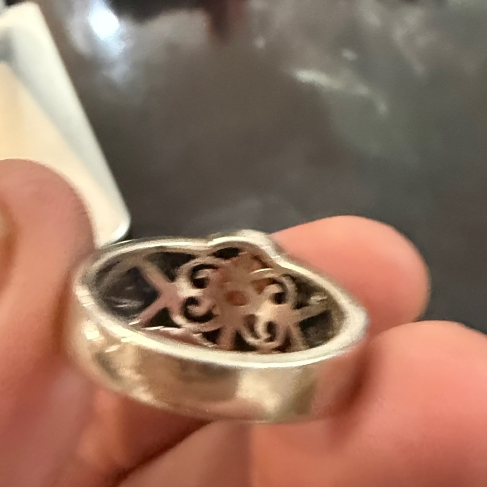 Sterling Silver Citrine Statement Ring - Size 7 - image 3